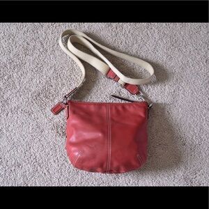 Vintage Coach leather cross body bag